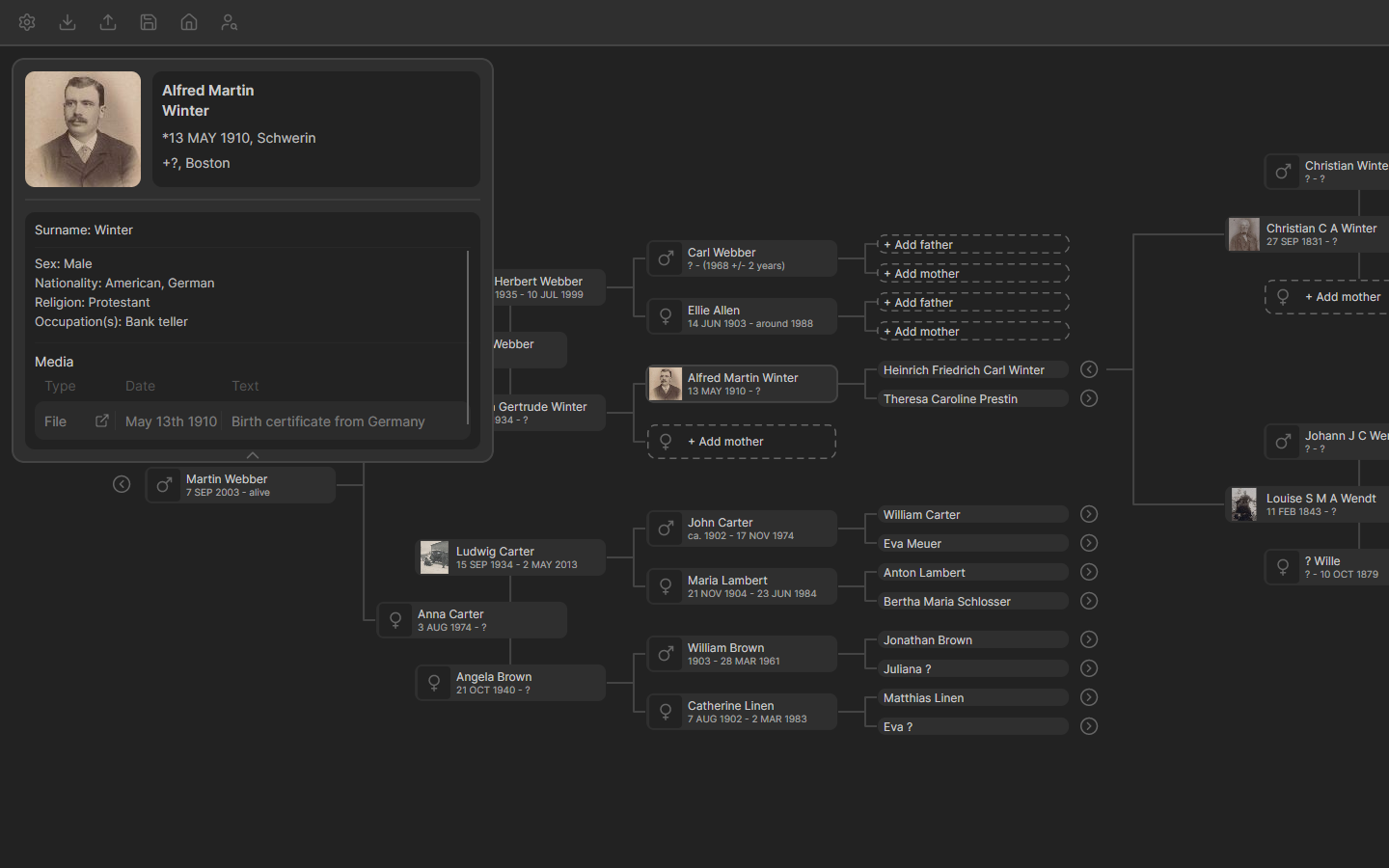 Theme preview: Carbon